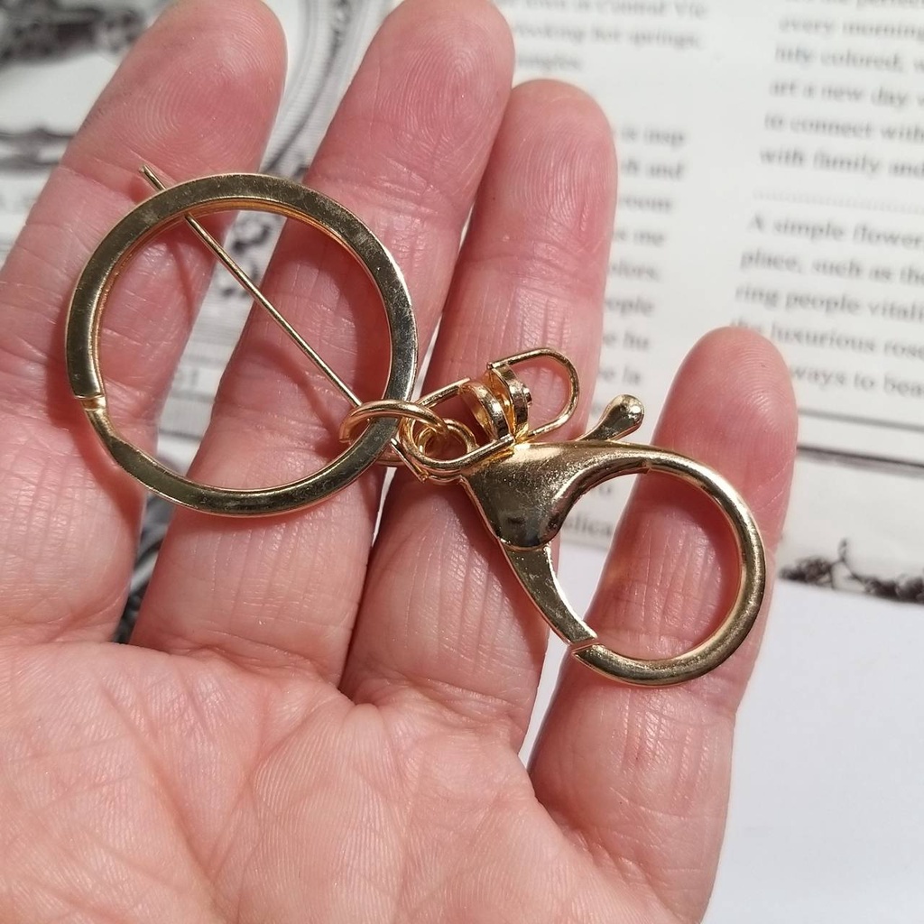 【台灣現貨速發】帶龍蝦扣日字鑰匙圈｜一次出貨十個｜鑰匙圈 扣環珠寶捧花 不凋花 永生花材料