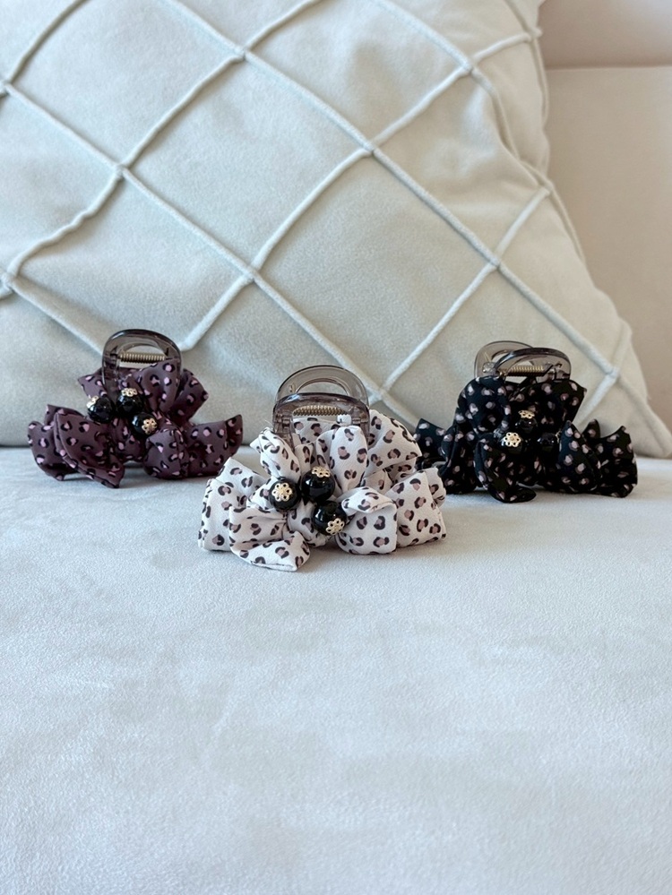 『米』滿版豹紋珠珠抓夾