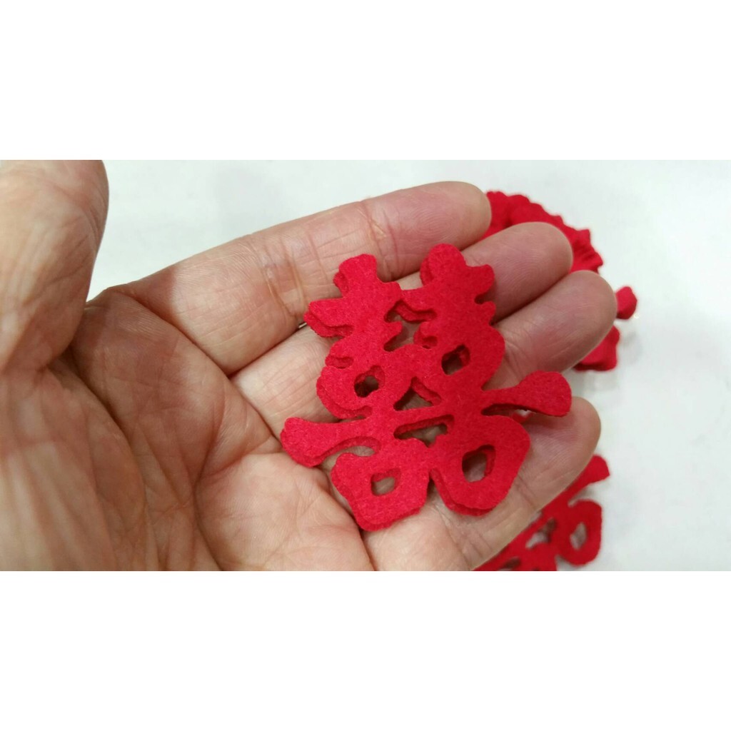 【台灣現貨速發】不織布迷你手抛小囍字//愛心-新床//求婚佈置