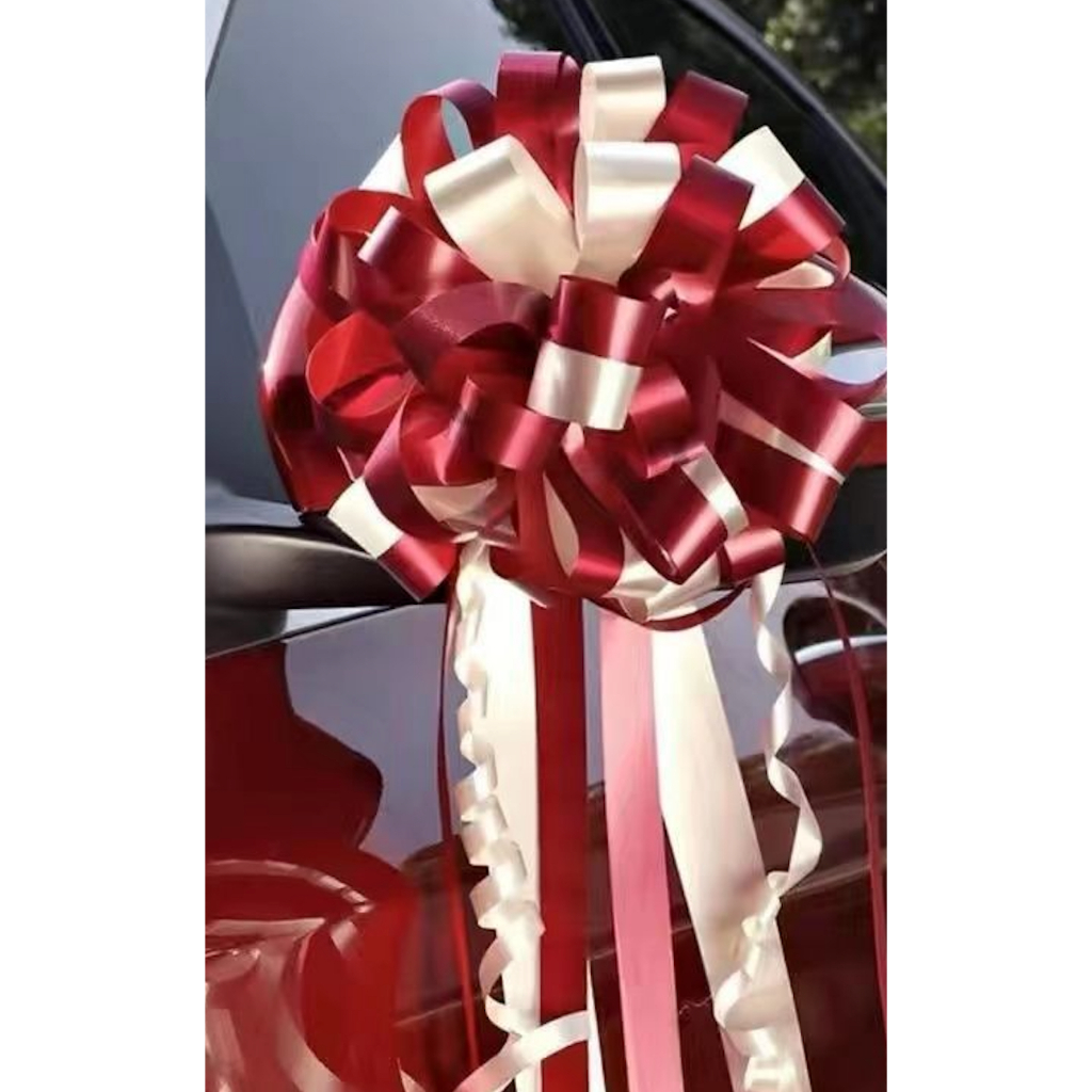 【台灣現貨速發】圓球蝴蝶結 多瓣雙色拉花 手拉花蝴蝶結