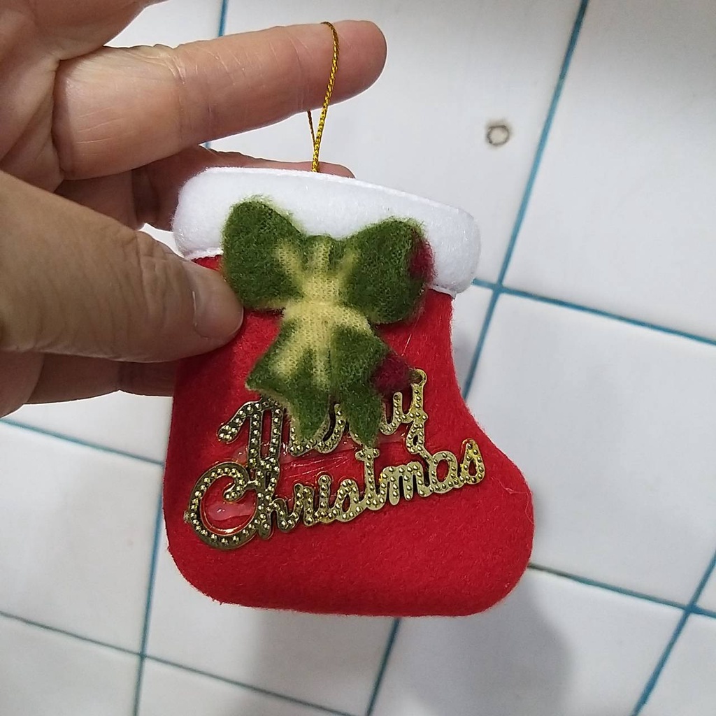 【台灣現貨速發】迷你聖誕襪吊飾1個12元批發10元