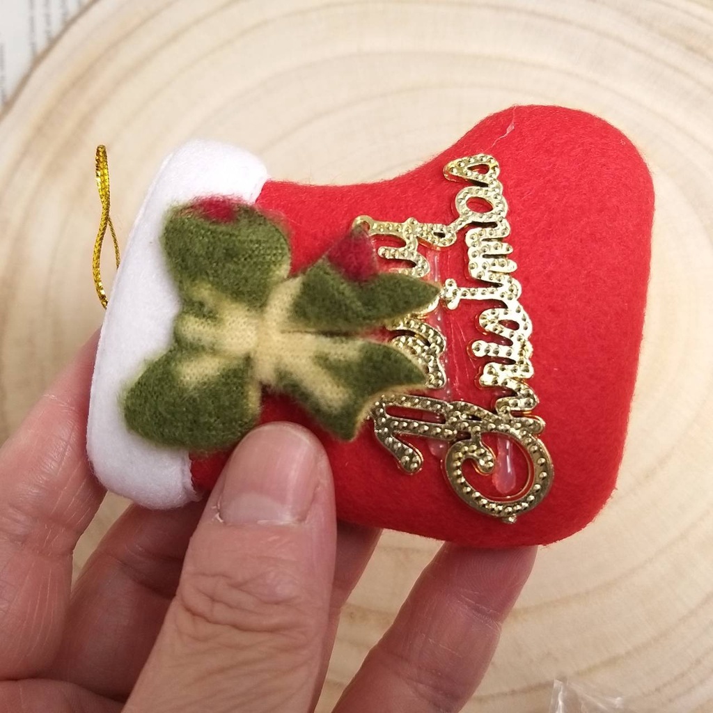【台灣現貨速發】迷你聖誕襪吊飾1個12元批發10元