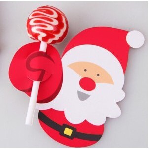 【台灣現貨速發】(一包約50張50元''材料王批發)聖誕棒棒糖装飾卡片