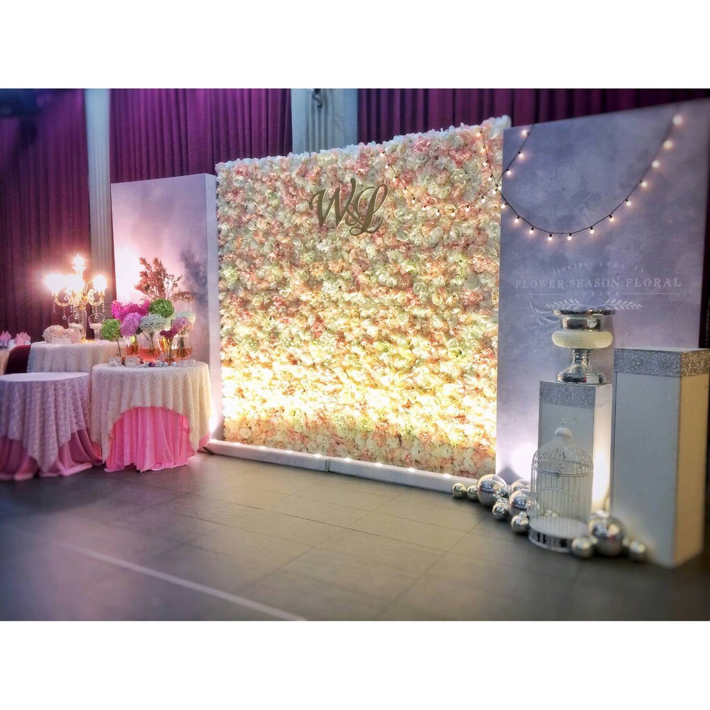 【台灣現貨速發】草皮 花牆 婚慶 背景 花牆 仿真 花橱窗装饰 玫瑰繡球舞台佈置