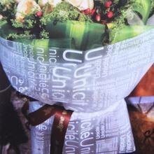 【台灣現貨速發】磨砂霧面英文報 透明英文報｜ 60*60公分，一包20張｜包花束 禮物 包裝紙