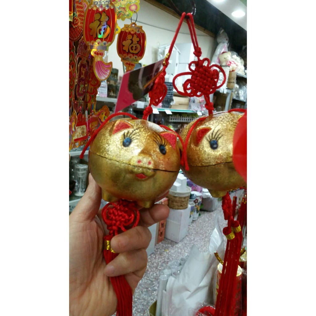 【台灣現貨速發】年貨春節中國結--金豬掛飾