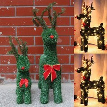 【台灣現貨速發】馴鹿 麋鹿 聖誕節草鹿 （送燈）｜聖誕裝飾 聖誕節擺件