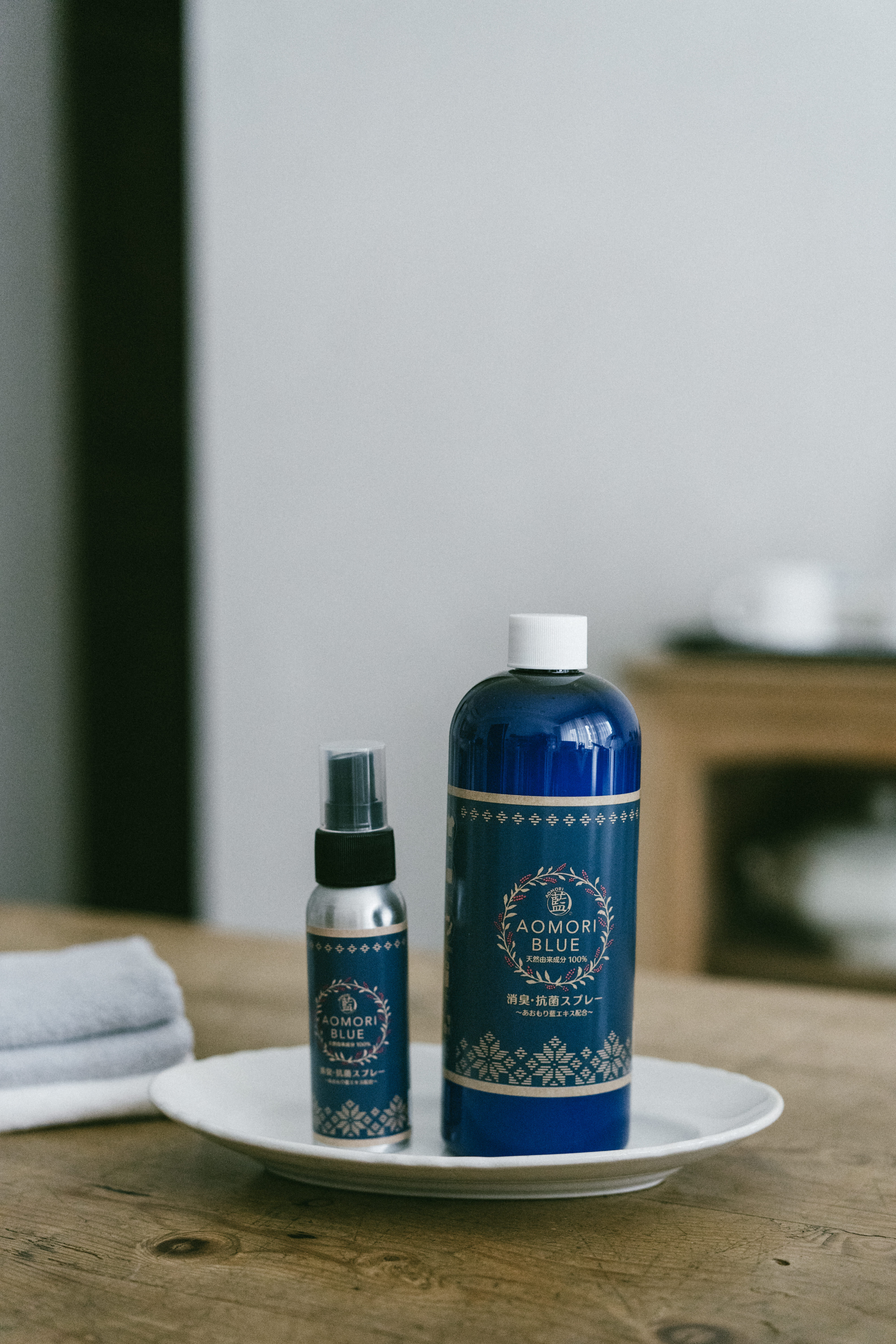 日本100％純天然萃取青森藍花あおもり藍天然抗菌消臭噴霧