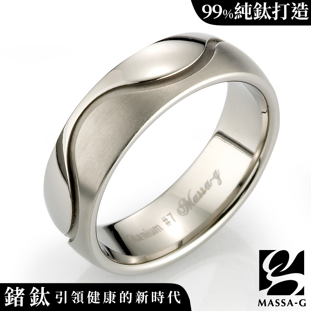 MASSA-G DECO系列 Double Ring【Love】 鈦金男戒