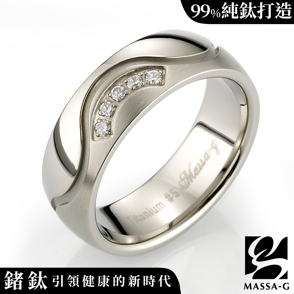 MASSA-G DECO系列 Double Ring【Love】 鈦金女戒