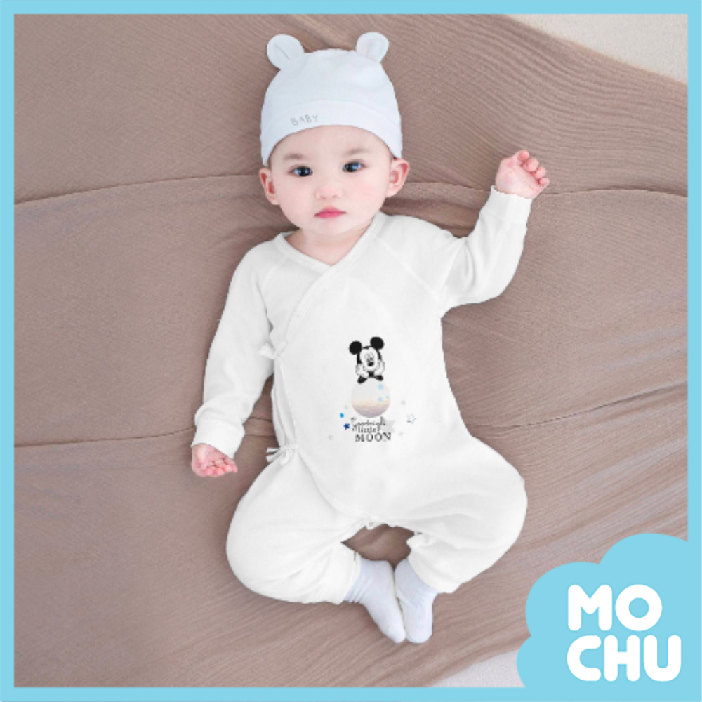 米奇小月亮綁帶斜開連身衣