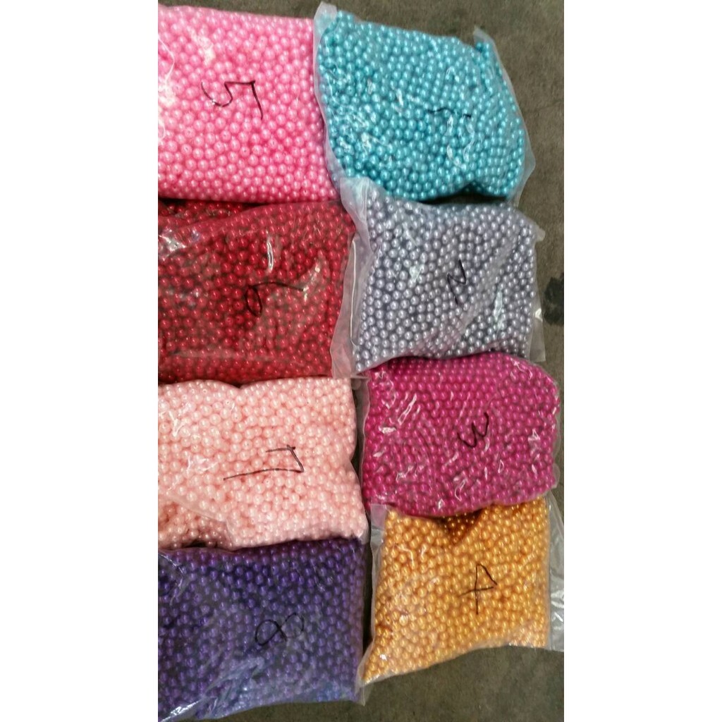 【台灣現貨速發】K13-1---6mm彩色散珠(油珠'塑料珠) (零碼顏色大包裝)