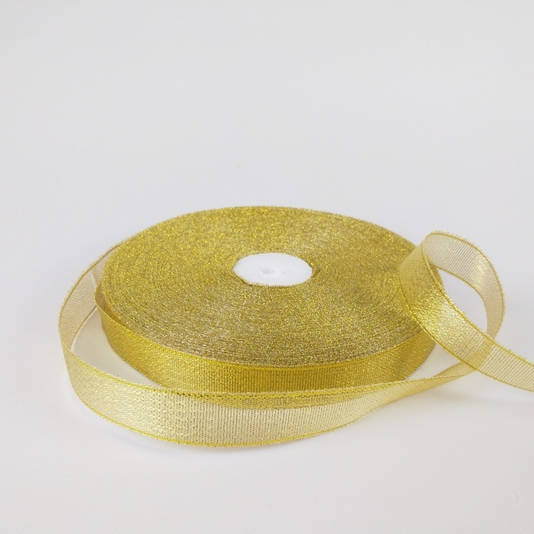 【台灣現貨速發】1公分銀蔥金蔥緞帶｜1捲25元｜緞帶 秀士緞帶 包裝材料