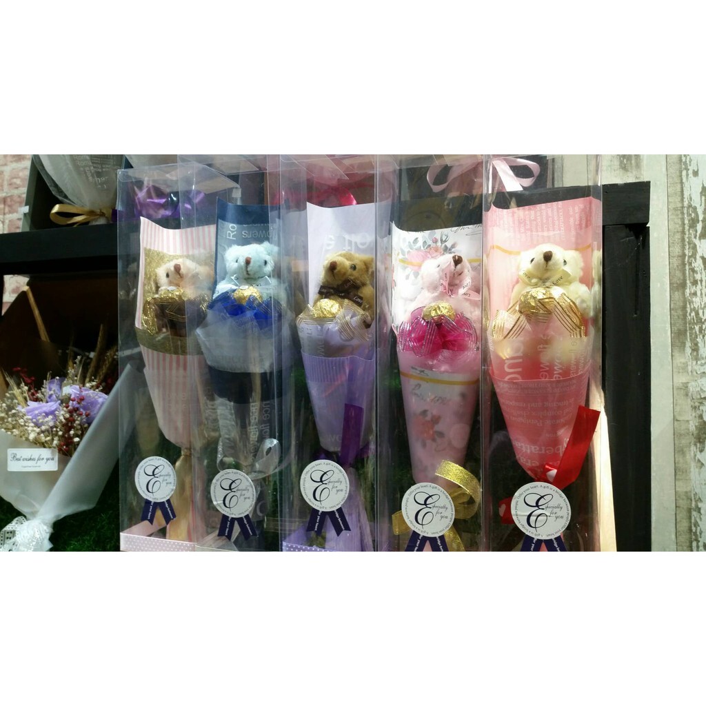 【台灣現貨速發】PVC透明長條盒 單枝花束盒｜10*10*50