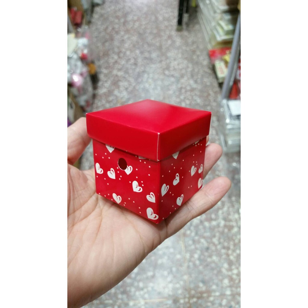 【台灣現貨速發】3元''批發2元***材料王批發-編號E37----心心相印四方喜糖盒