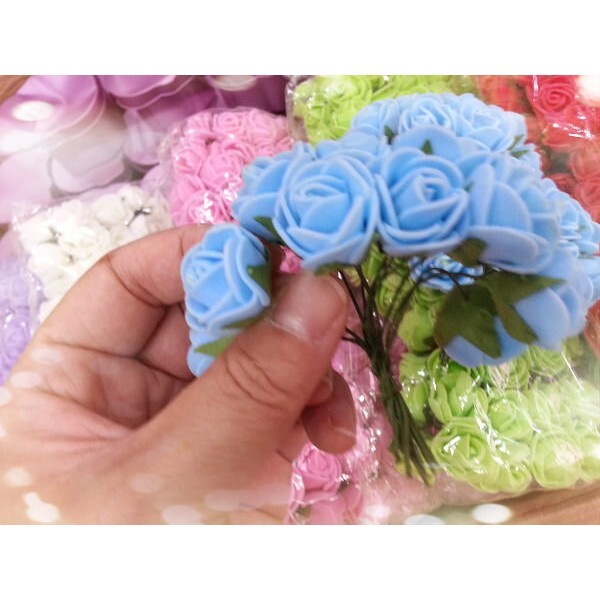【台灣現貨速發】PE小玫瑰花｜一把12朵｜玫瑰 PE材質
