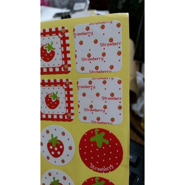 【台灣現貨速發】材料王批發//烘培點心----12枚小張草莓貼紙
