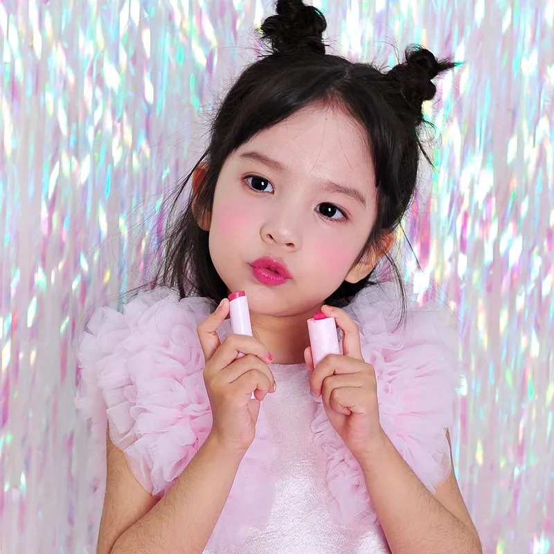 peachand 兒童蝴蝶結保濕護脣膏 (草莓粉) 4g