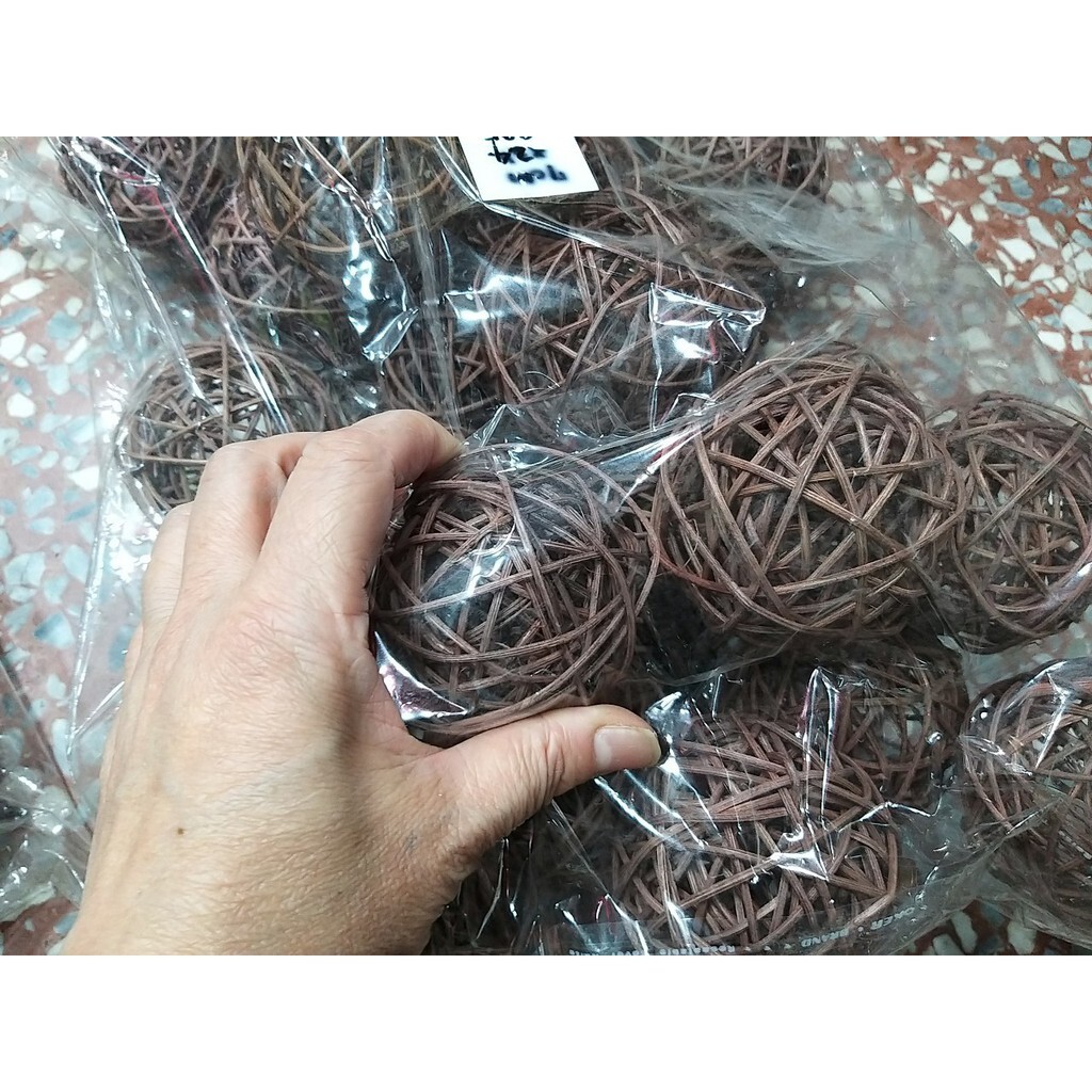 【台灣現貨速發】8公分 咖啡 藤球|裝飾 聖誕