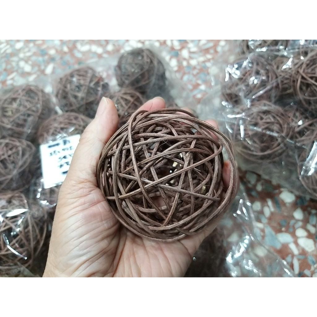 【台灣現貨速發】8公分 咖啡 藤球|裝飾 聖誕