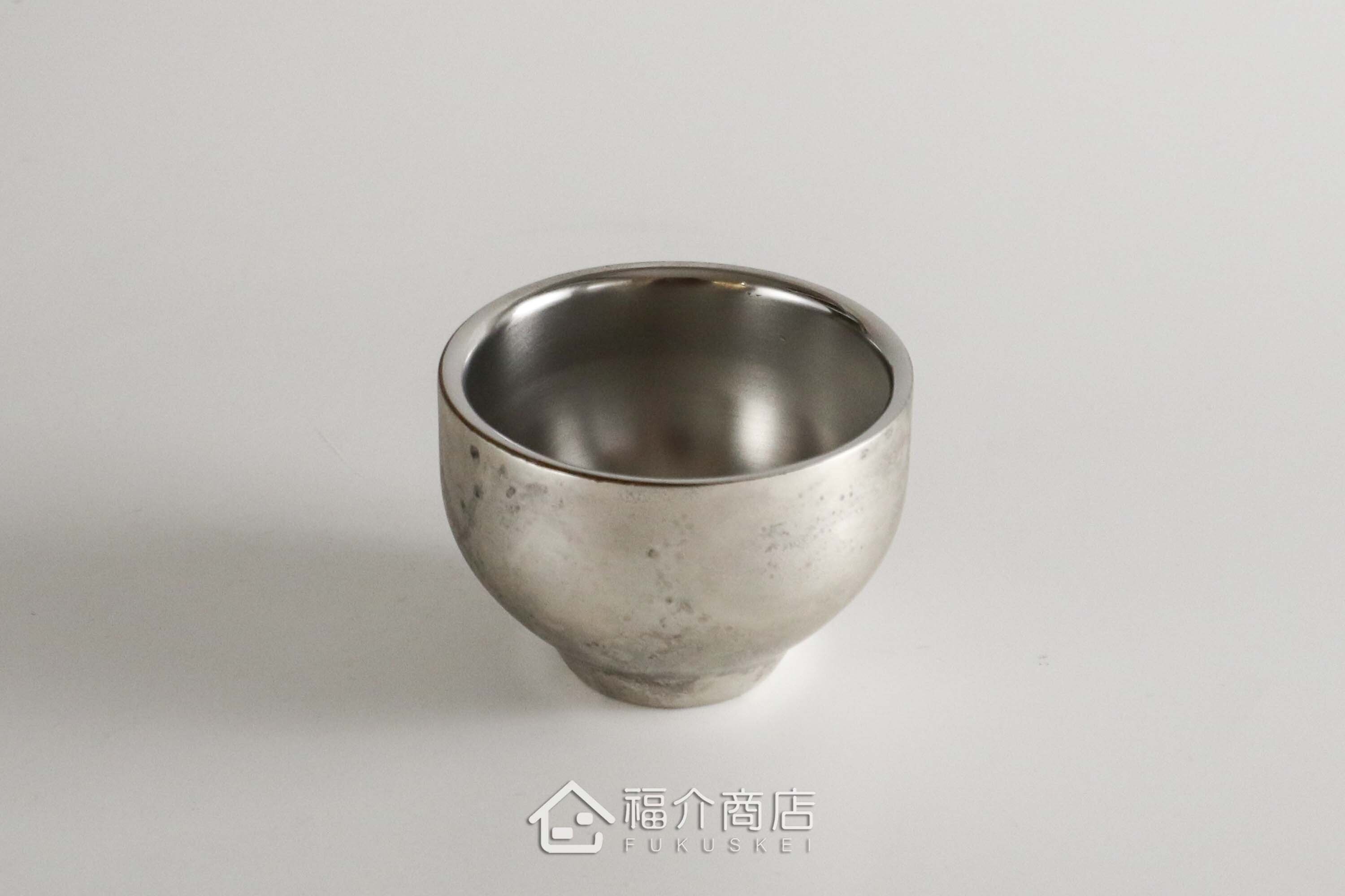 福介商店｜【折燕ORI-EN】古董銀雙層清酒杯