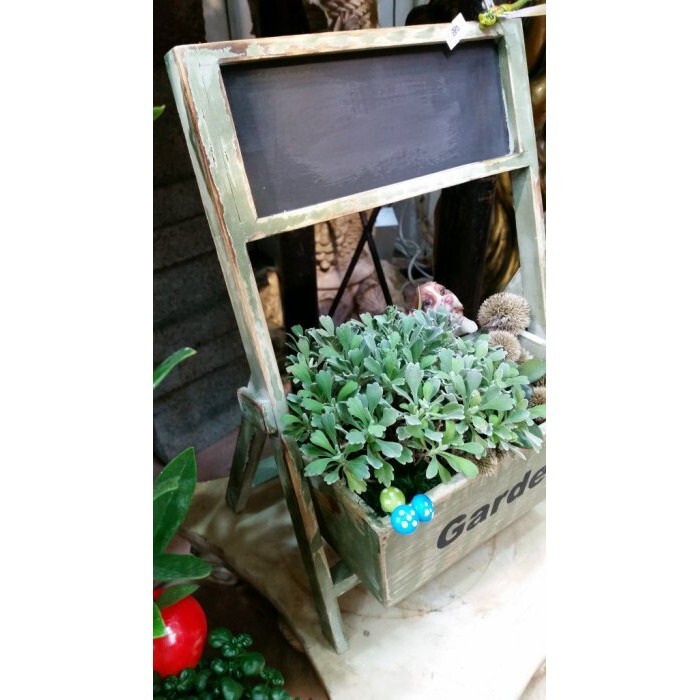 【台灣現貨速發】黑板小木槽 布置擺設 鄉村風 木製花架