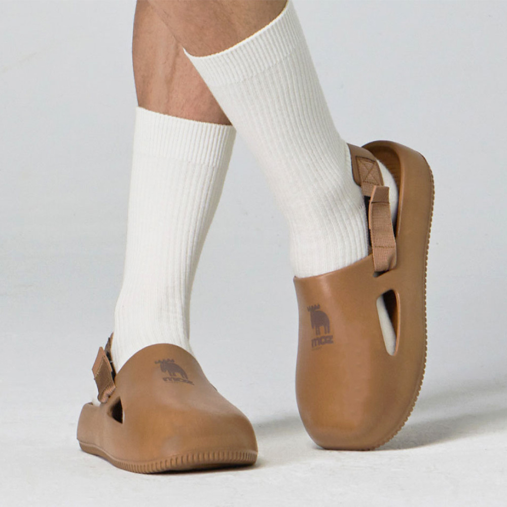 moz瑞典駝鹿巧巴達eva 2way 穆勒涼拖鞋(焦糖棕)