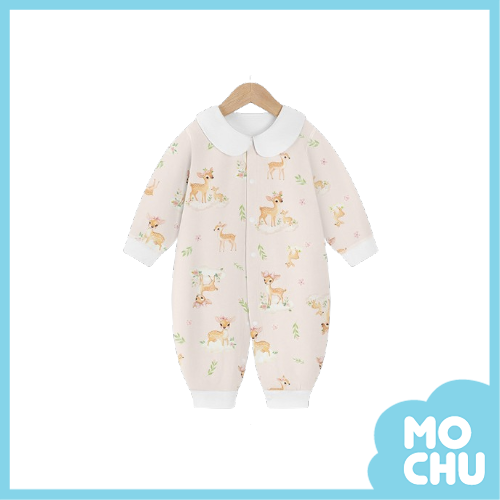 鹿嶼星雲翻領長袖連身衣