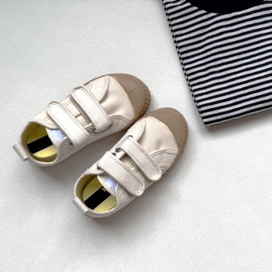 NOVESTA   魔鬼氈帆布鞋STAR MASTER KID VELCRO  BEIGE
