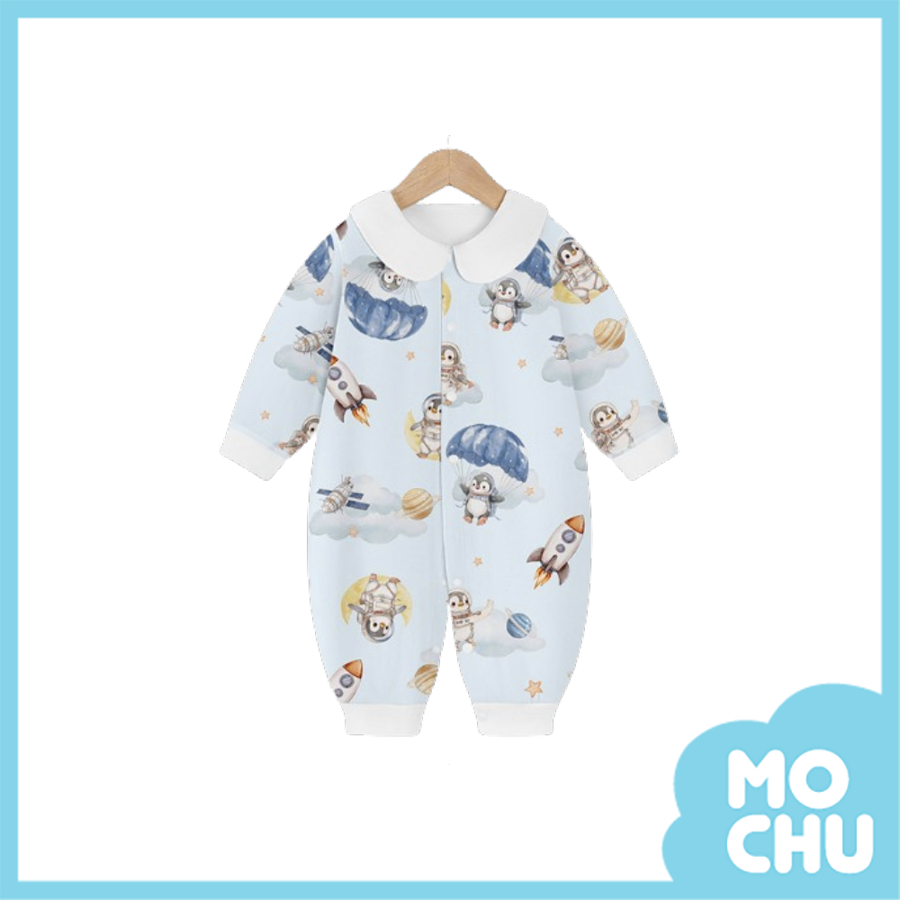 星企漫遊翻領長袖連身衣