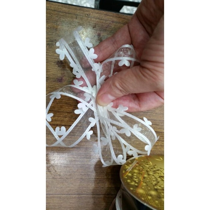 【台灣現貨速發】緞帶 愛心邊紗帶｜一捲 20碼