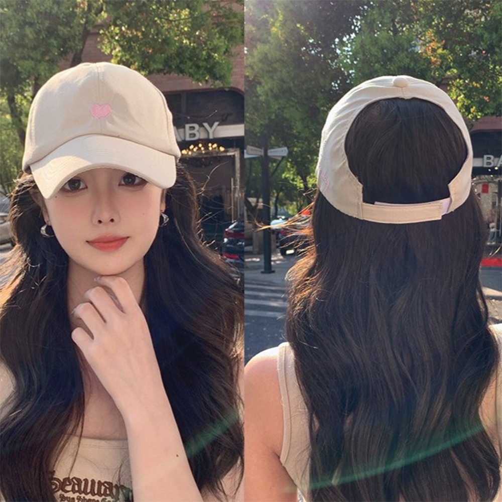鴨舌帽 女生帽子 遮陽帽 英文字 愛心帽子 半空頂帽 棒球帽 106