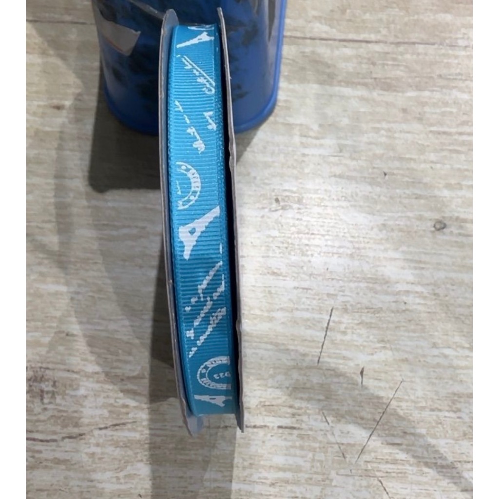 【台灣現貨速發】1公分壓紋布印鐵塔緞帶｜1捲25碼 100元｜緞帶 秀士緞帶 包裝材料