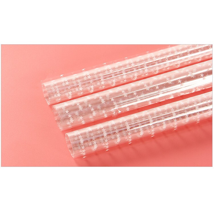 【台灣現貨速發)星星//透明印花包裝紙