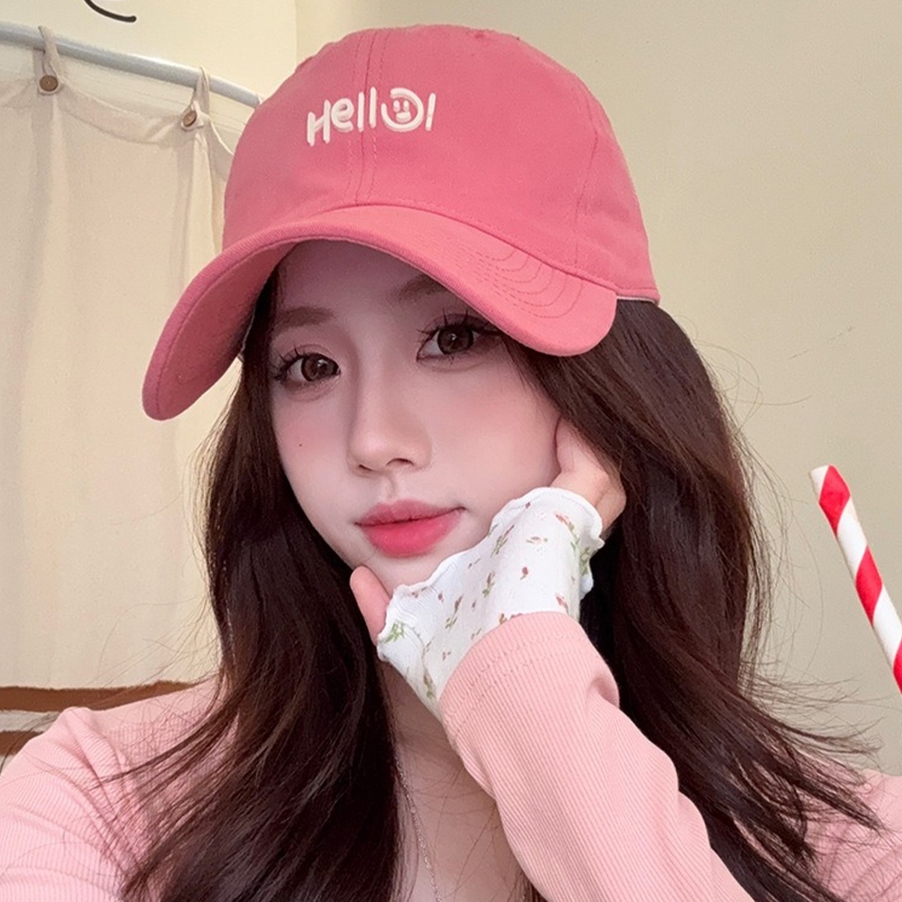 鴨舌帽 百搭 圓頂 英文字母 棒球帽 笑臉帽 寬簷 遮陽帽 107