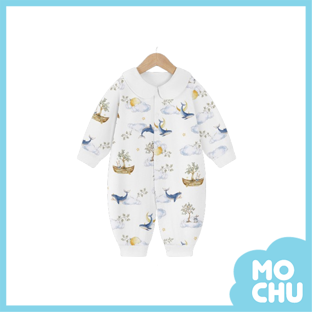 雲舟奇旅翻領長袖連身衣