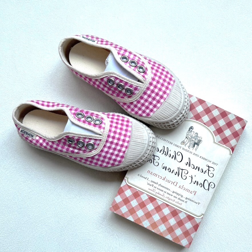 NOVESTA   格紋彈性休閒鞋 STAR KID ELASTIC GINGHAM PINK