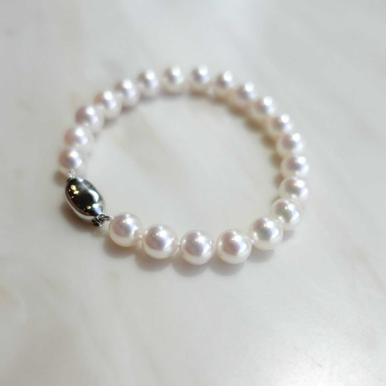 皮光極亮 - 日本Akoya珍珠手鏈 7-7.5mm