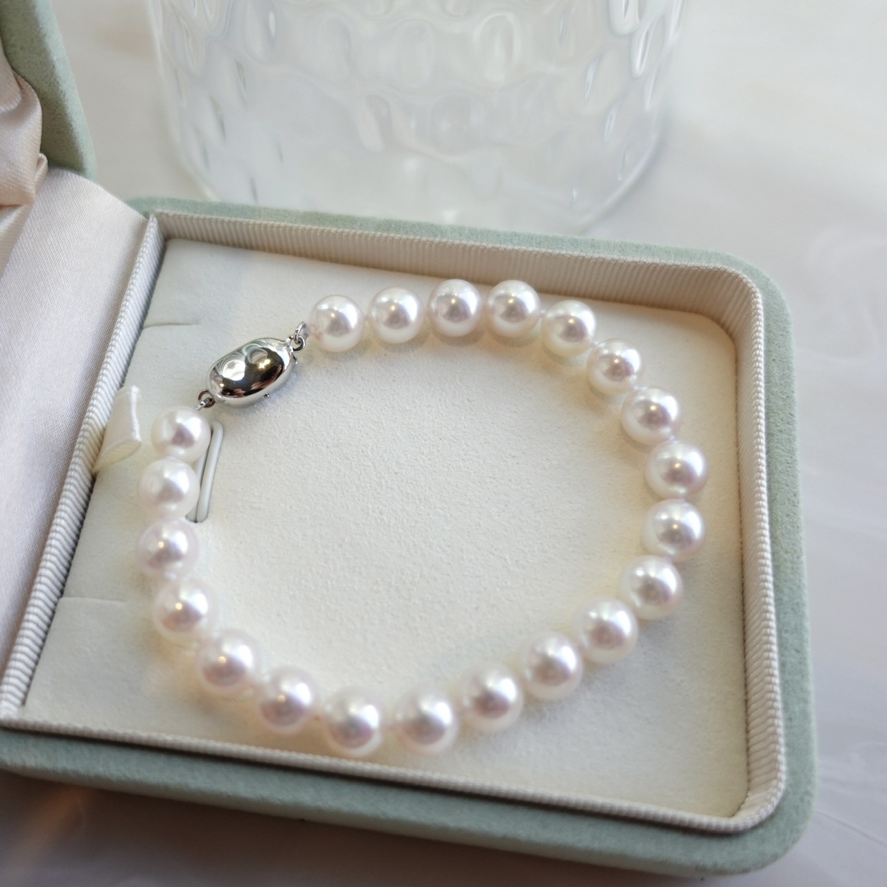 皮光極亮 - 日本Akoya珍珠手鏈 7-7.5mm