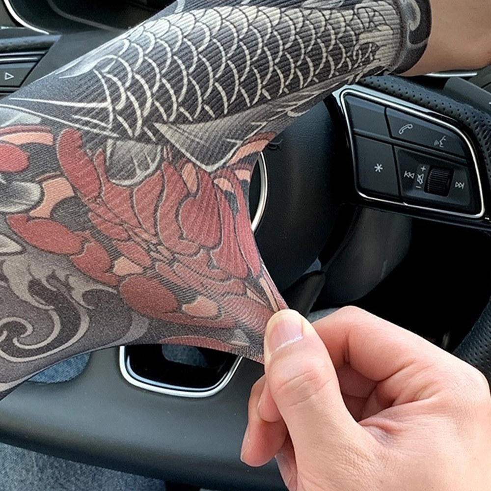 紋身袖套 花臂袖套 機車手套 袖套 手套 手臂套 防紫外線 防曬袖套 護臂 男生袖套 冷感袖套 冰袖 透氣 親膚042