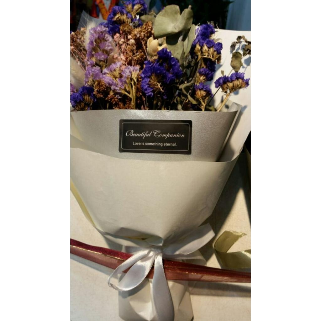 【台灣現貨速發】黑色大貼紙｜一張有20枚20元｜韓風 韓版 乾花貼紙 花束貼紙