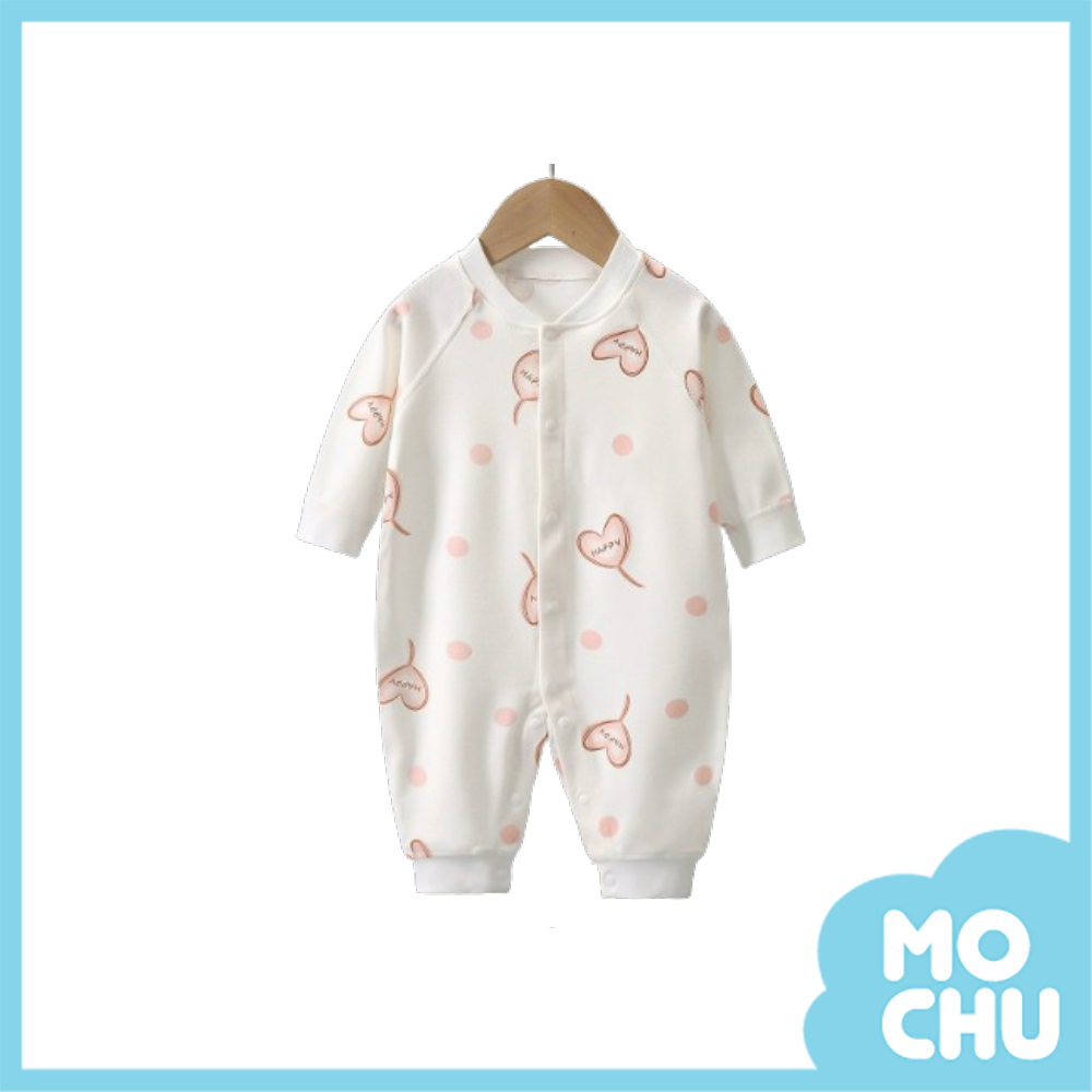 愛心氣球前開長袖連身衣