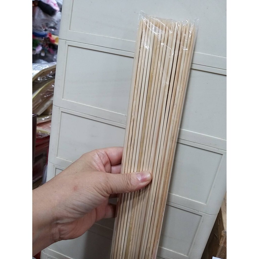 【台灣現貨速發】一包100支65元(1支=0.65)**12吋=36公分**一頭尖的竹籤木棒(串棉花糖專用)