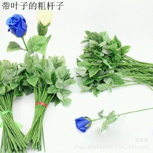 【台灣現貨速發】香皂花配件 香皂花接枝鐵絲 康乃馨有葉子花桿 玫瑰花枝葉花梗｜ 香皂花枝