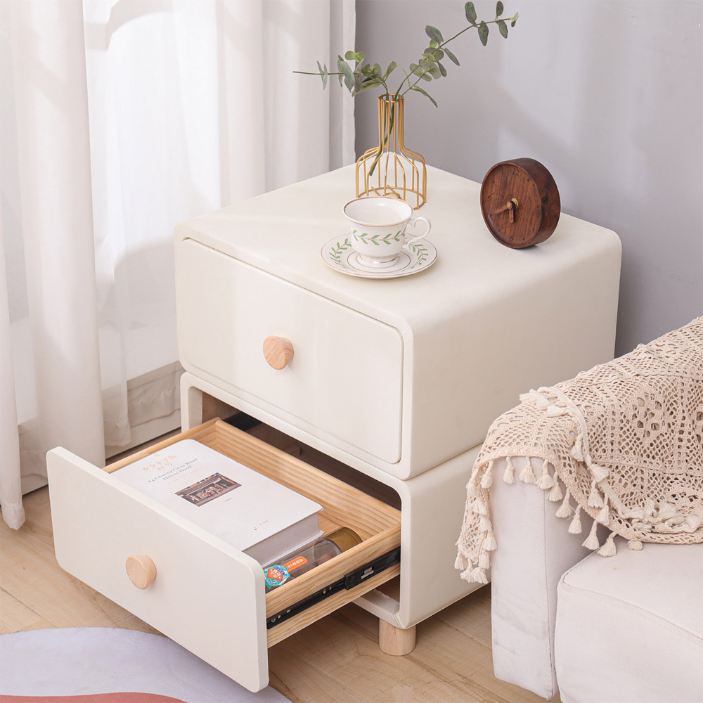 【AOTTO】簡約風免安裝實木雙層床頭櫃(FT-005)