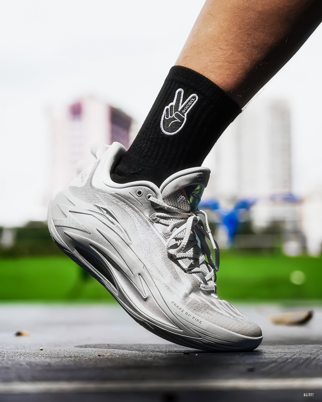 『室外耐磨神鞋』Anta 安踏 狂潮7 A Shock Pro “Silver Wing” 112531126-4