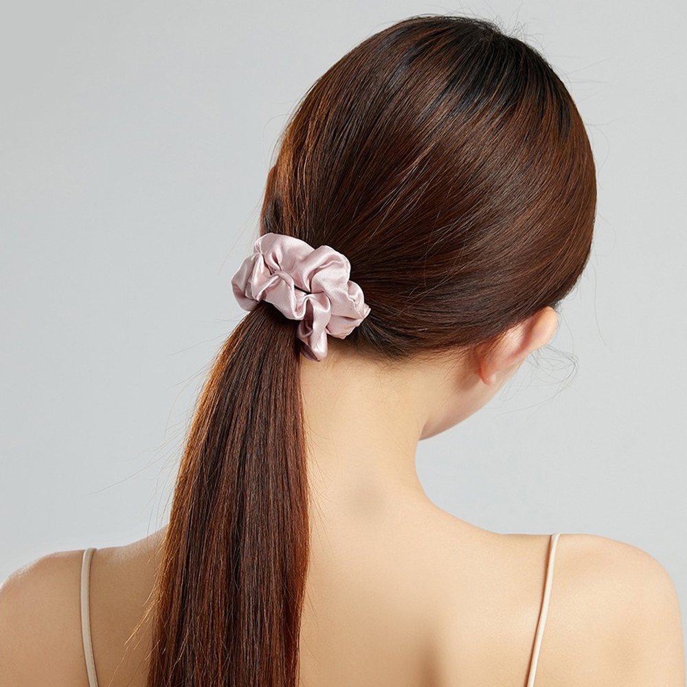 素色頭飾 馬尾髮圈 綁頭髮 髮圈 真絲髮圈 氣質髮飾 絲質 必備髮圈 髮飾 大腸髮圈 高彈力 髮繩 頭繩 185