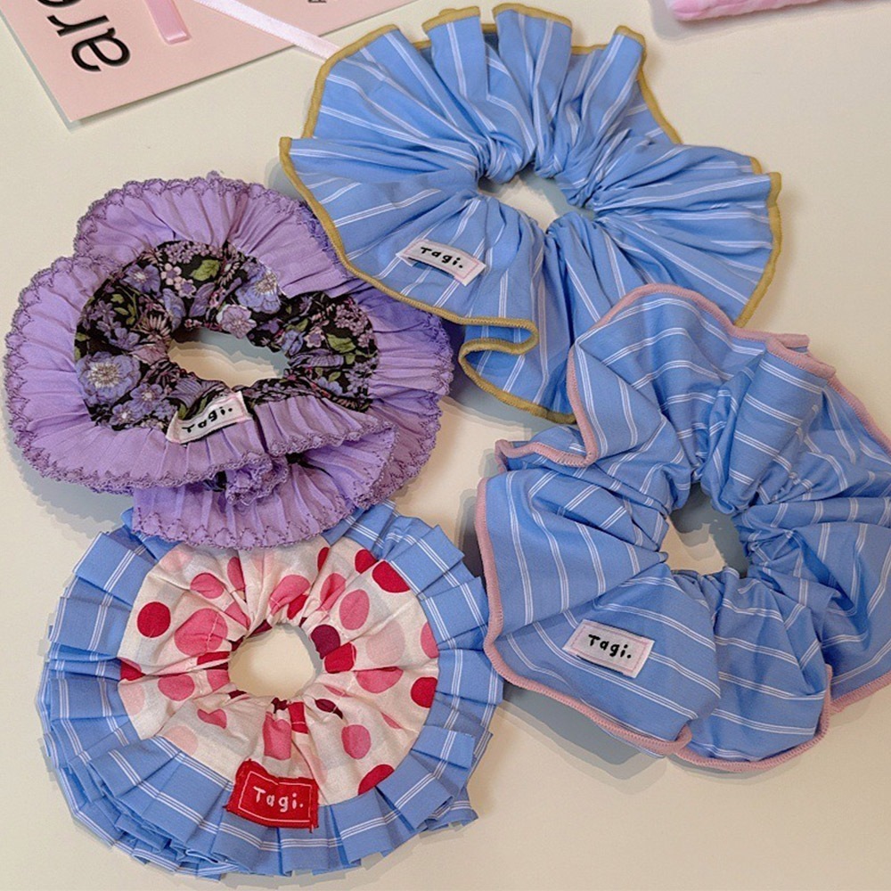 撞色大腸圈 綁頭髮 髮飾 髮圈 大腸圈 高馬尾 條紋髮圈 大髮圈 201