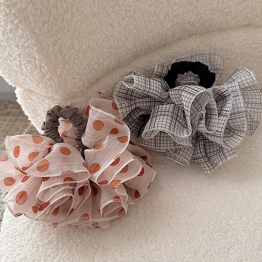 彈力大腸圈 點點髮圈 髮飾 髮圈 大腸圈 髮束 大髮圈 綁頭髮 202