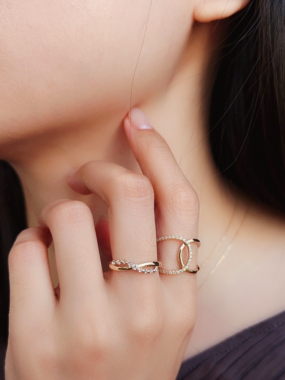 Axis | Flow Diamond Topaz Ring